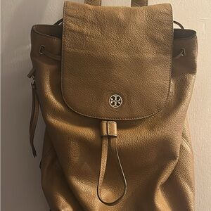 Tory Burch Brown Leather Backpack
